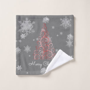 Weihnachtsbaum und Schneeflocken Set