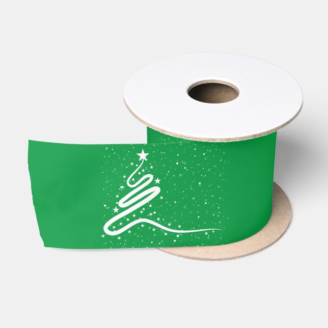 Weihnachtsbaum und Snowfall Satin Ribbon Satinband (Spule)