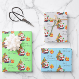 Weihnachtsbaum und Weihnachten Geschenkpapier Set