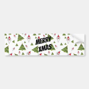 Weihnachtsbaum und Weihnachtsbaum anpassen Autoaufkleber