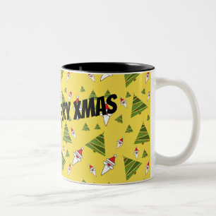 Weihnachtsbaum und Weihnachtsbaum anpassen, Zweifarbige Tasse