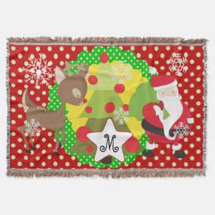 Weihnachtsbaum und Weihnachtsbaum Reindeer Decke