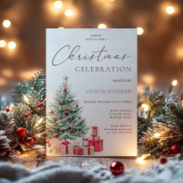 Weihnachtsbaum und Weihnachtsfeiertage Weihnachts- Einladung