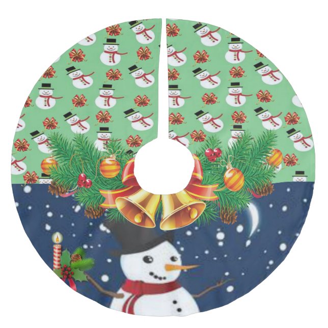 Weihnachtsbaum-Unterlage Polyester Weihnachtsbaumdecke (Vorderseite)