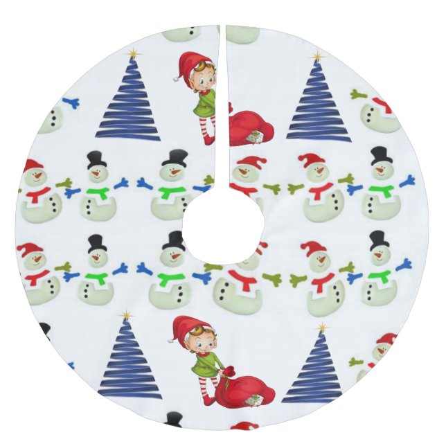 Weihnachtsbaum-Unterlage Polyester Weihnachtsbaumdecke (Vorderseite)