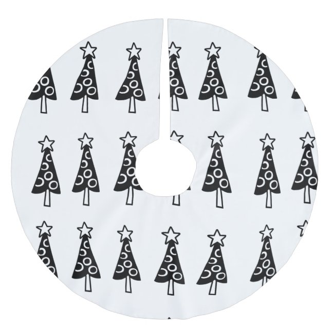 Weihnachtsbaum-Unterlage Schwarz Polyester Weihnachtsbaumdecke (Vorderseite)