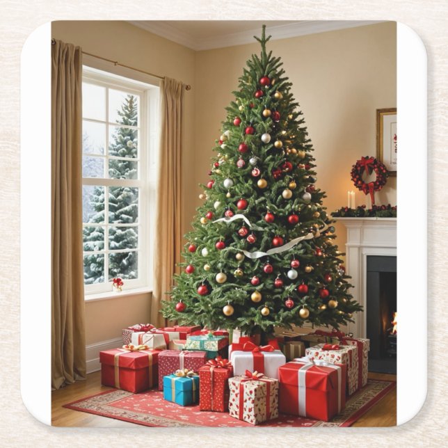 Weihnachtsbaum & Untersetzer (Vorderseite)