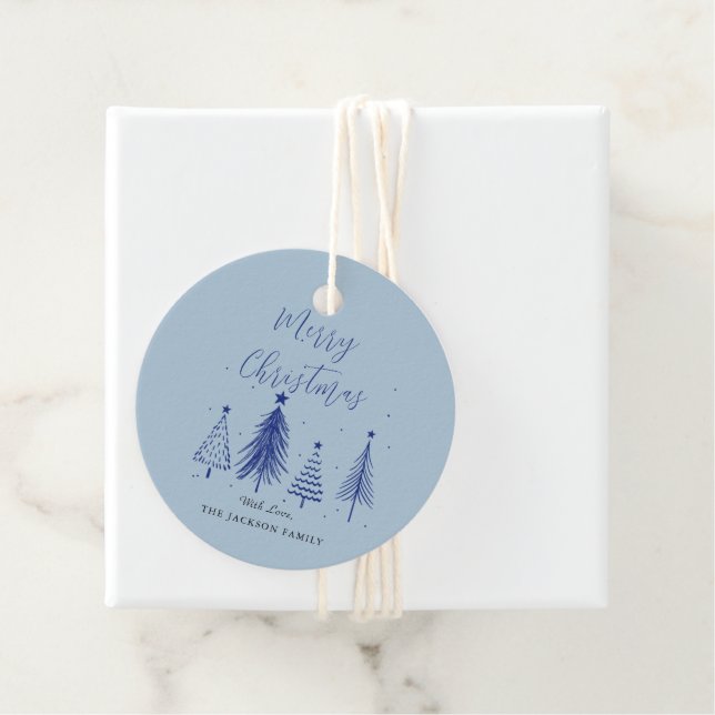 Weihnachtsbaum Vector Frohe Weihnachten Geschenkanhänger (Beispiel)