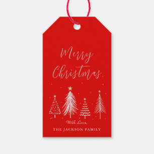 Weihnachtsbaum Vector Frohe Weihnachten Geschenkanhänger