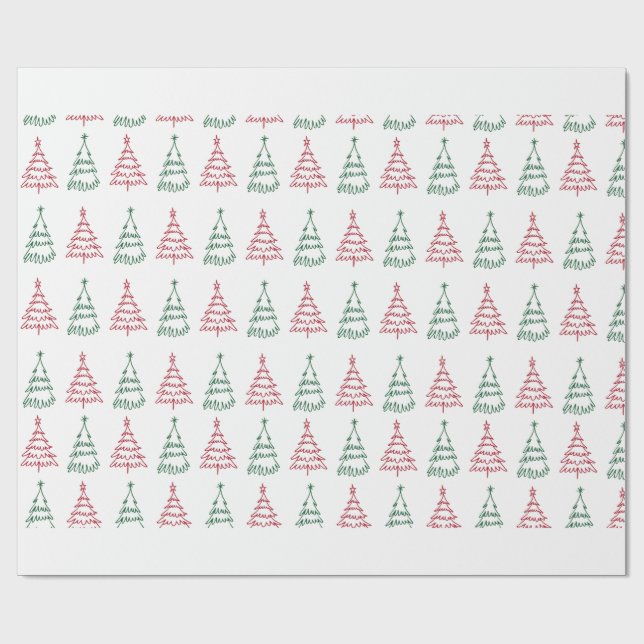 Weihnachtsbaum-Verpackungspapier Geschenkpapier (Flach)
