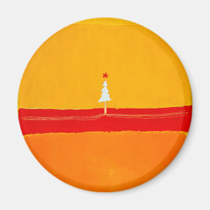 Weihnachtsbaum, Vintag, Abstrakt Magnet