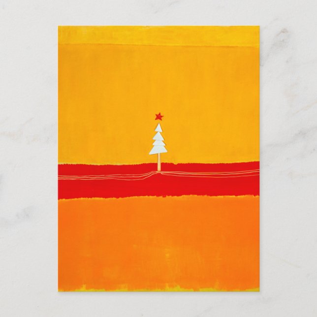Weihnachtsbaum, Vintag, Abstrakt Postkarte (Vorderseite)