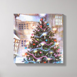 Weihnachtsbaum Vintag Leinwanddruck