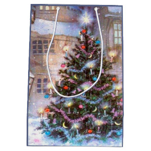 Weihnachtsbaum Vintag Mittlere Geschenktüte