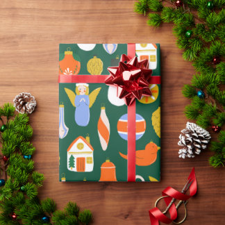 Weihnachtsbaum Vintag Toys Geschenkpapier