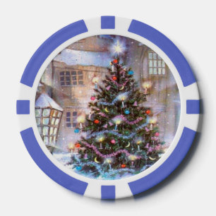 Weihnachtsbaum Vintage Pokerchips