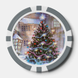 Weihnachtsbaum Vintage Pokerchips
