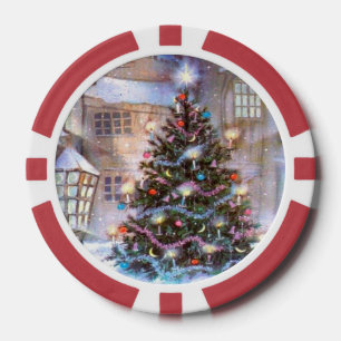 Weihnachtsbaum Vintage Pokerchips