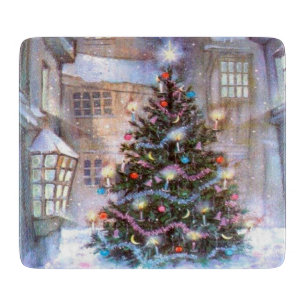 Weihnachtsbaum Vintage Schneidebrett