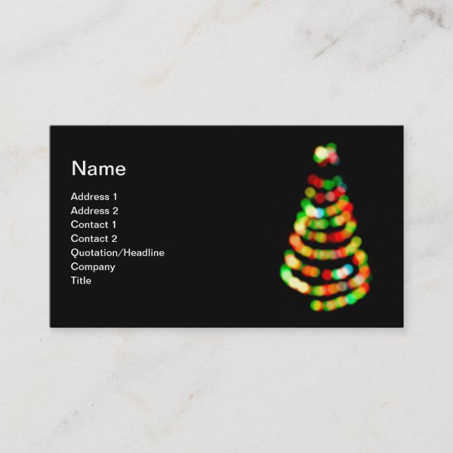 Weihnachtsbaum Visitenkarte (Vorderseite)