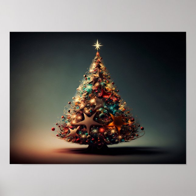 Weihnachtsbaum voller Weihnachtsbaumchen. Poster (Vorne)