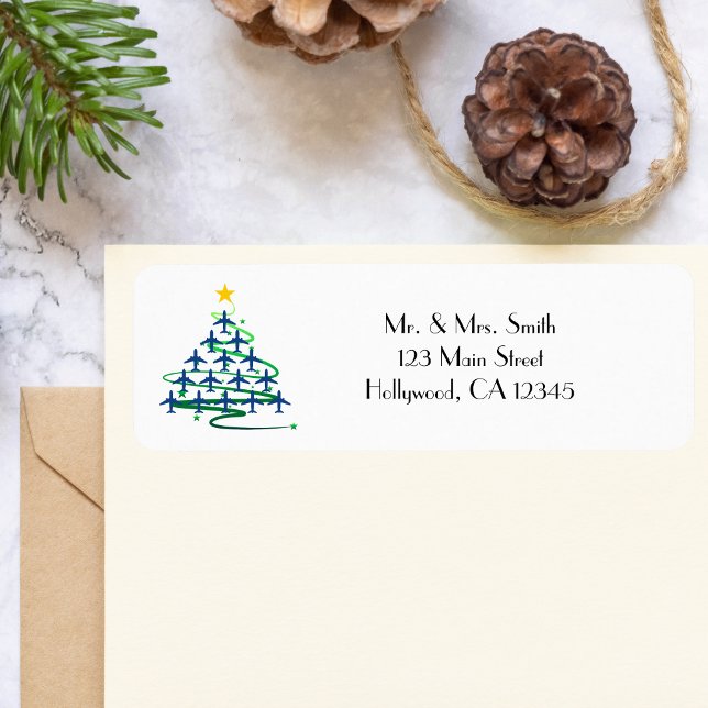 Weihnachtsbaum von Flugzeugen, Minimalistisches Fo (Von Creator hochgeladen)