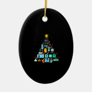 Weihnachtsbaum von Funny Electrician Keramik Ornament