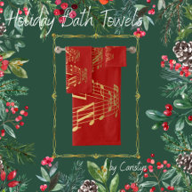 Weihnachtsbaum von Gold Musical Notes Handtuch