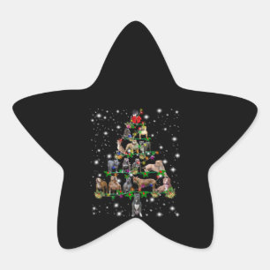 Weihnachtsbaum von Pitbull, bedeckt durch Blitzlic Stern-Aufkleber