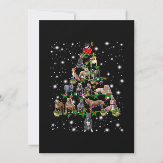 Weihnachtsbaum von Pitbull, gedeckt durch Blitzlic Dankeskarte (Vorderseite)