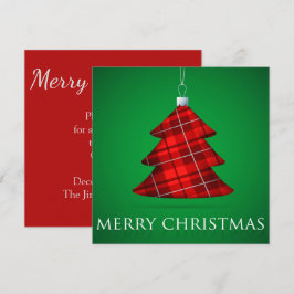Weihnachtsbaum von Tartan Einladung