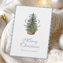Weihnachtsbaum Vornehm Schleife Blau Weihnachten