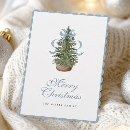 Weihnachtsbaum Vornehm Schleife Blau Weihnachten