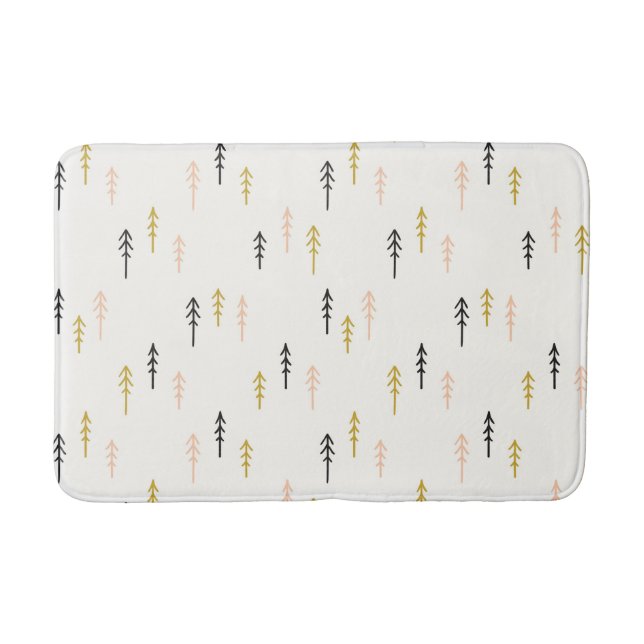 Weihnachtsbaum-Waldmuster Badematte (Vorderseite)