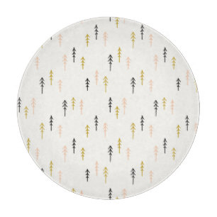 Weihnachtsbaum-Waldmuster Schneidebrett