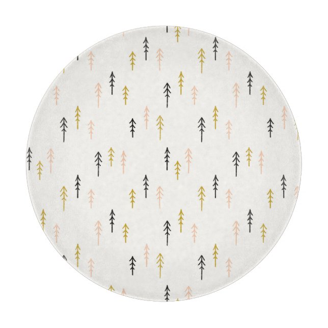 Weihnachtsbaum-Waldmuster Schneidebrett (Vorderseite)