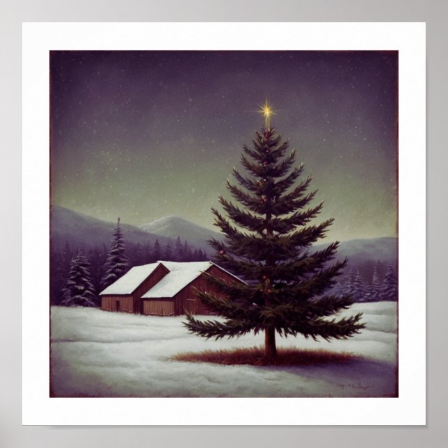 Weihnachtsbaum Wall Art Poster (Vorne)