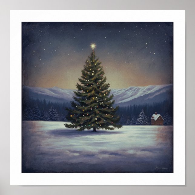 Weihnachtsbaum Wall Art Poster (Vorne)