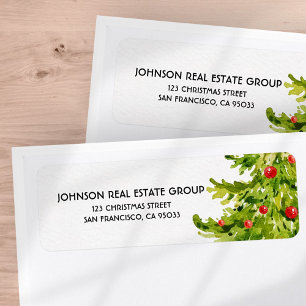 Weihnachtsbaum Wasserfarbe Rücksendeadresse