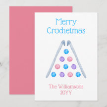 Weihnachtsbaum Wasserfarben Garn Rosa