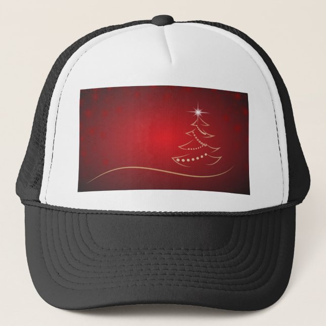 Weihnachtsbaum Weihnachten frohe Weihnachten Truckerkappe (Vorderseite)