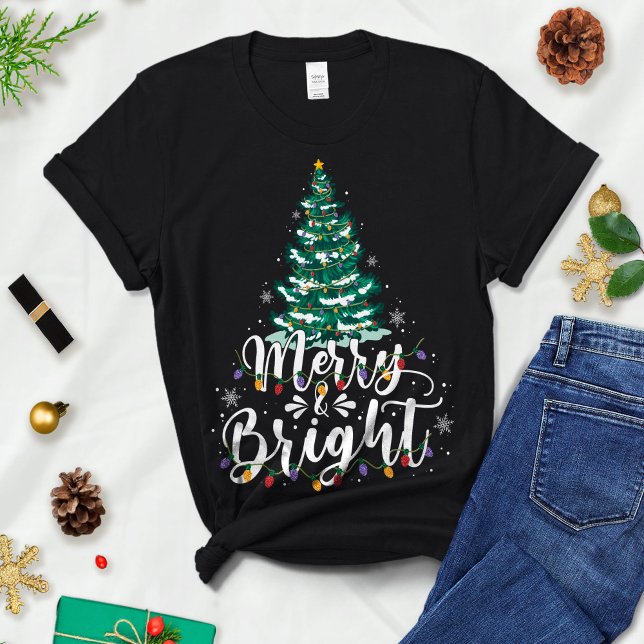 Weihnachtsbaum, Weihnachten T-Shirt, Fröhlich und  T-Shirt (Von Creator hochgeladen)