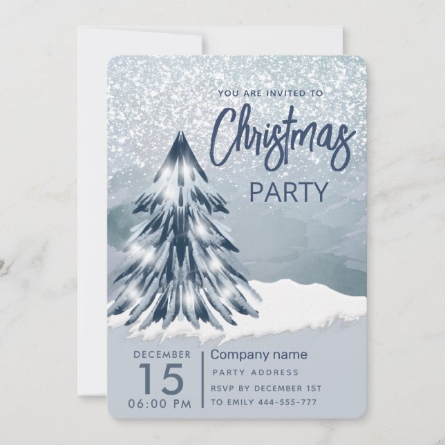 Weihnachtsbaum Weihnachten Weihnachten Party Einladung (Vorderseite)