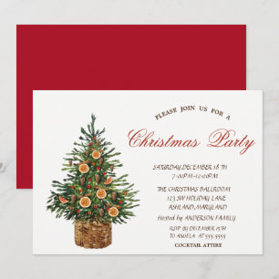 Weihnachtsbaum, Weihnachts-Party Einladung