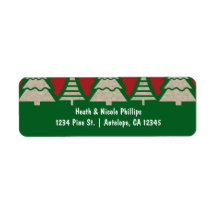 Weihnachtsbaum-Weihnachtsadressen-Labels von Kraft