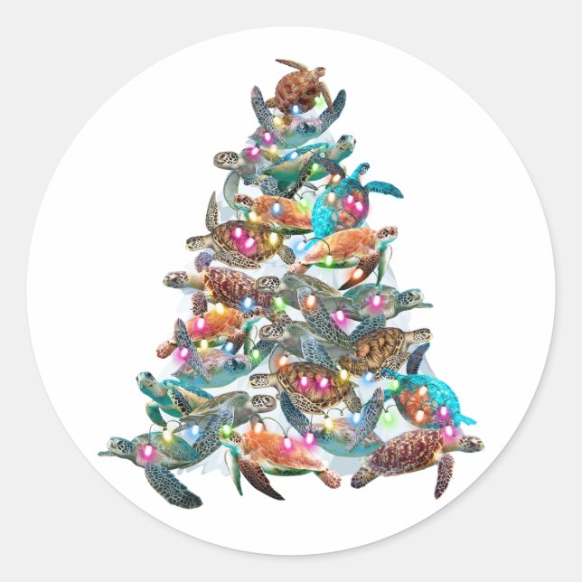 Weihnachtsbaum Weihnachtsbaum Weihnachtsbaumtopfer Runder Aufkleber (Vorderseite)