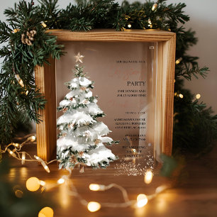 "Weihnachtsbaum-Weihnachtsfeier Festliche Feiert Acryleinladungen