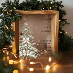 "Weihnachtsbaum-Weihnachtsfeier Festliche Feiert Acryleinladungen