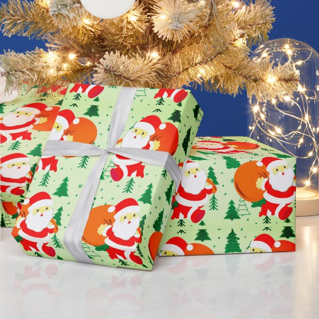 Weihnachtsbaum Weihnachtsfeiertag niedlich Geschenkpapier (Feiertage)