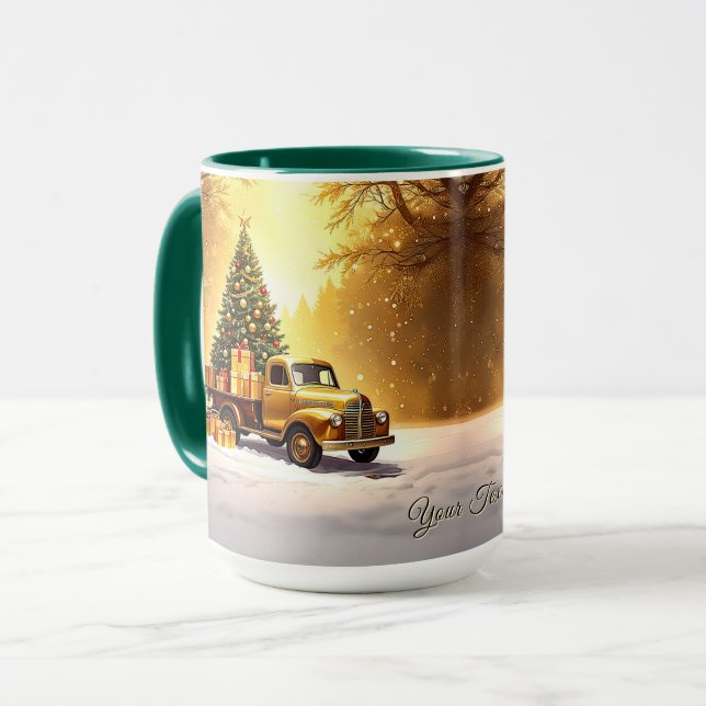 Weihnachtsbaum Weihnachtsfeiertage Tasse (Vorderseite Links)
